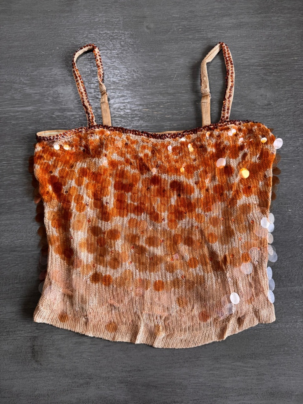 Boston Proper Copper Sequin Tank Top - Picture 3 of 10